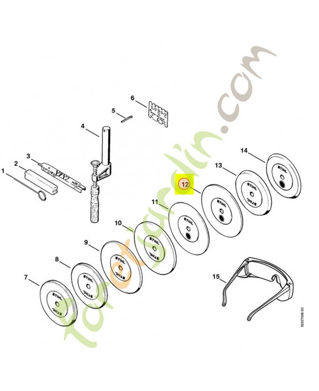 Meule 140x3.8x12 5203-750-7010. Pièce détachée Stihl / Vicking Meule 140x3.8x12 5203-750-7010. Pièce détachée Stihl / Vicking