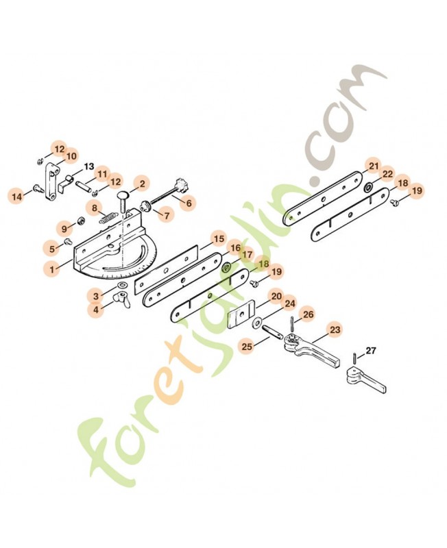 Support pivotant pour chaîne à dents pointues 5203-750-1405 stihl Support pivotant pour chaîne à dents pointues 5203-750-1405 stihl