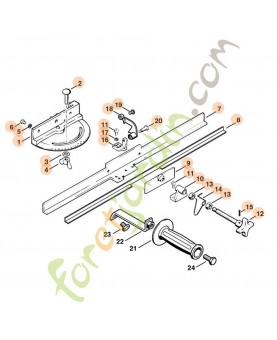 Support pivotant pour barre de coupe de taille-haie 5203-750-1400 stihl