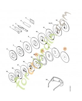 Meule diam p.dur125x6x22.2  5203-757-0908 stihl
