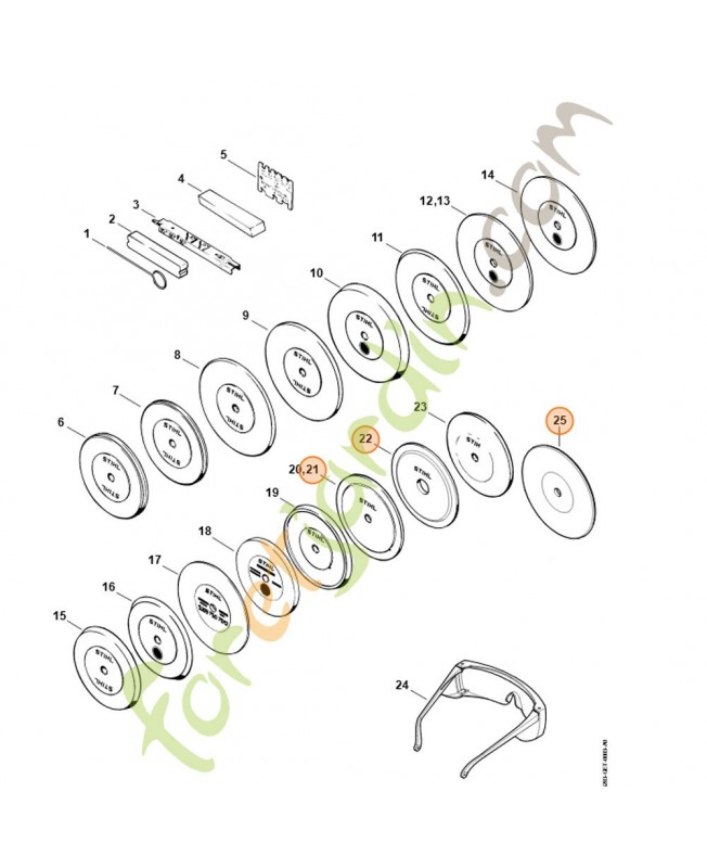 Meule diam p.dur125x6x22.2 5203-757-0908 stihl Meule diam p.dur125x6x22.2 5203-757-0908 stihl