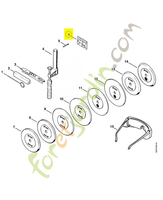 Calibre à dresser 3/8" rh 5203-893-6308 stihl