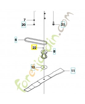 Clavette de lame 504460501. Pièce de rechange Husqvarna