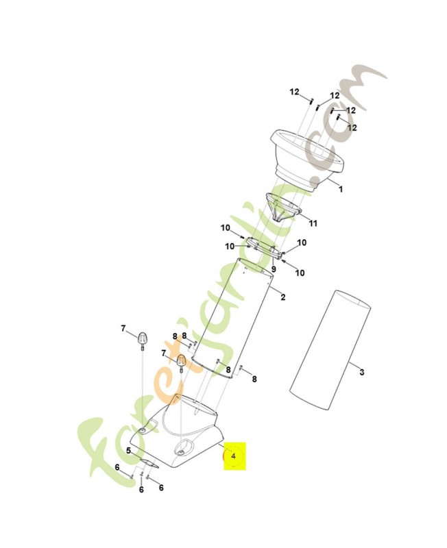 Raccord entonnoir. 6903-701-0205 Pièce de rechange Sithl / Vicking