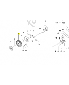 Roue 544916702. Pièce de rechange Husqvarna