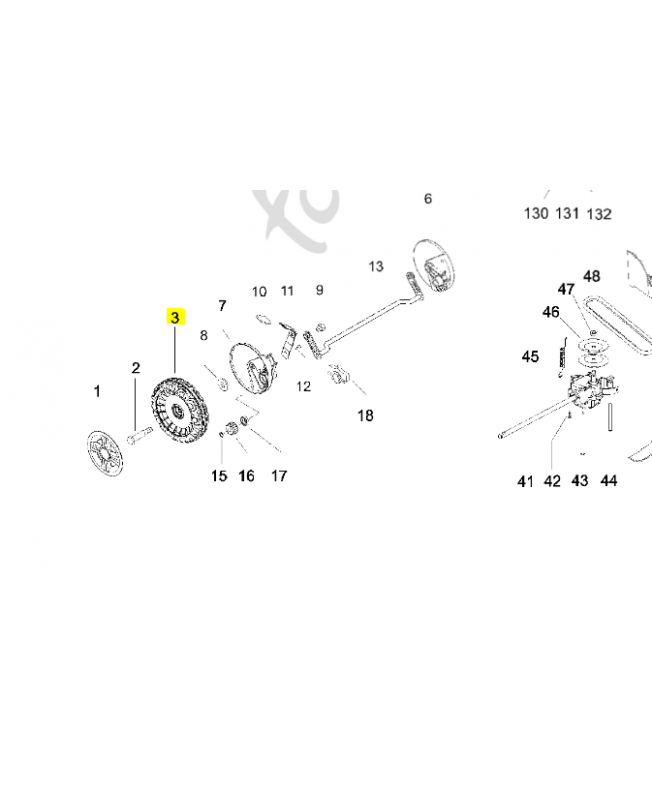 Roue 544916702. Pièce de rechange Husqvarna