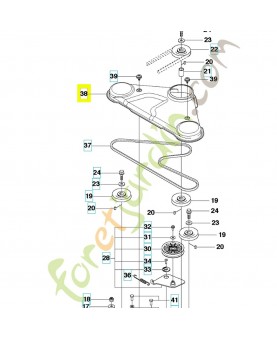 Carter de courroie 522821905. Pièce détachée Husqvarna