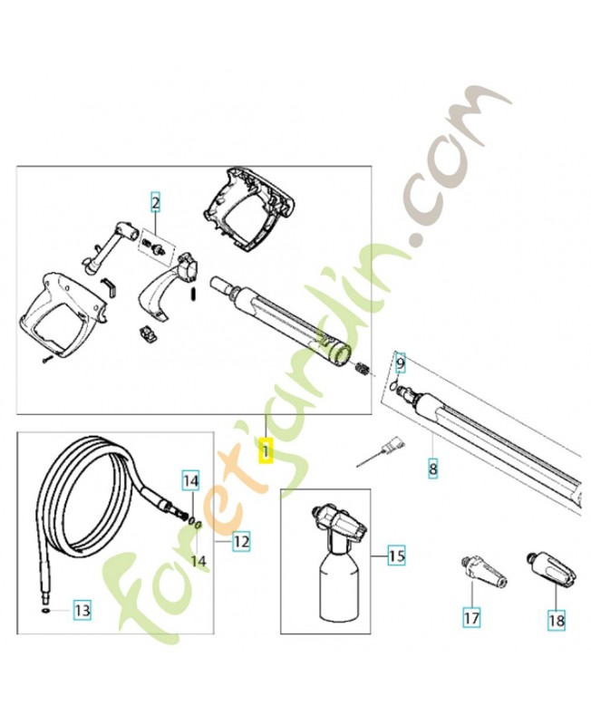 pistolet 592617630 - Pièce détachée Husqvarna