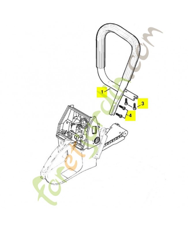 Poignée tubulaire 1122-790-1750 stihl