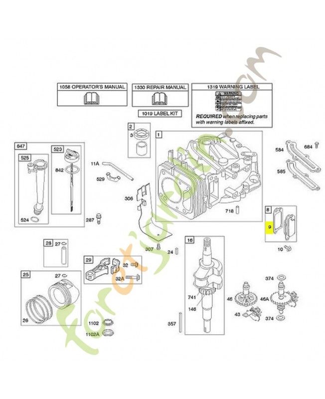 699833 Joint de reniflard Briggs & Stratton