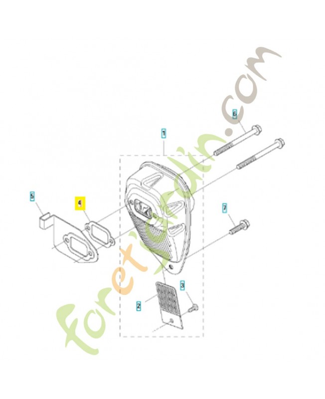 Joint silencieux 537333101. Pièce de rechange Husqvarna
