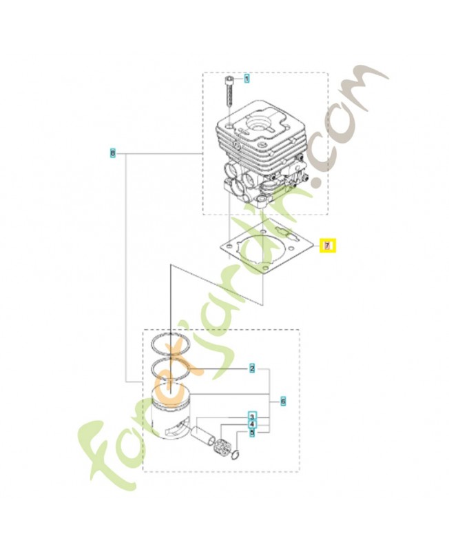 Joint de cylindre 537333002. Pièce détachée Husqvarna Joint de cylindre 537333002. Pièce détachée Husqvarna