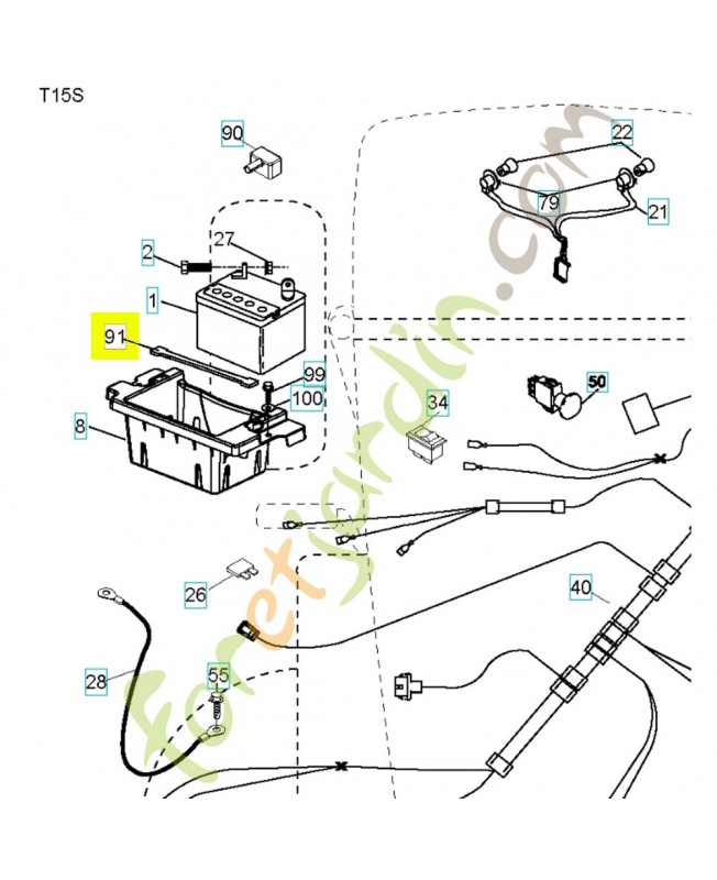 Tringle blocage batterie 532190270. Pièce de rechange Husqvarna Tringle blocage batterie 532190270. Pièce de rechange Husqvarna