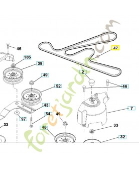 courroie 593773401. Pièce détachée Husqvarna