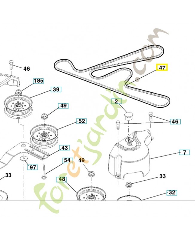 courroie 593773401. Pièce détachée Husqvarna