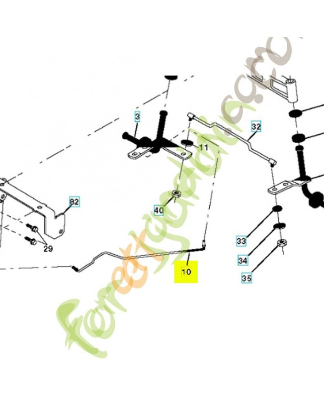 Tringle de direction 532175121. Pièce de rechange Husqvarna 