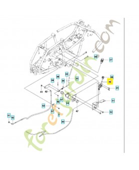 Commande des gaz 522505901. Pièce de rechange Husqvarna