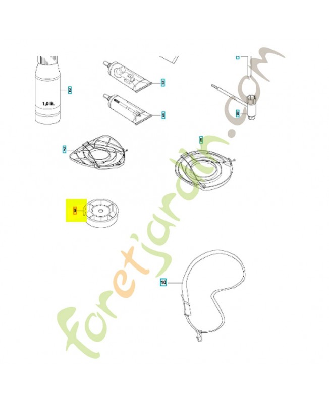 BOL DE GARDE M12 503890102. Pièce de rechange Husqvarna