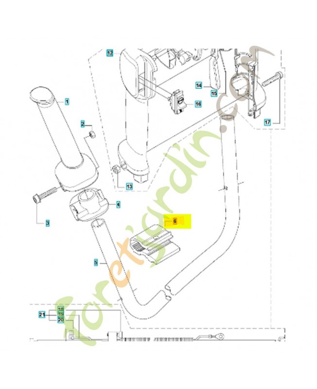 Agrafe 544020901. Pièce de rechange Husqvarna