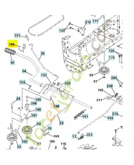 Poignée de frein de stationnement 532196439. Pièce de rechange Husqvarna