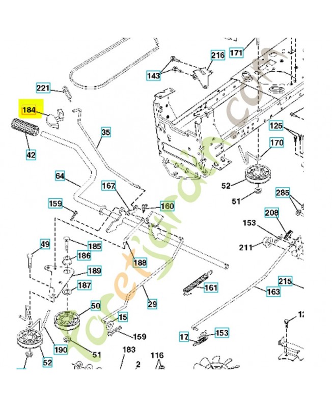 Poignée de frein de stationnement 532196439. Pièce de rechange Husqvarna Poignée de frein de stationnement 532196439. Pièce de rechange Husqvarna