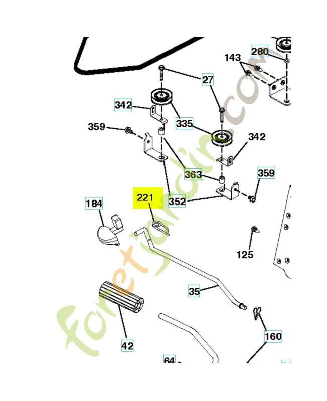 Goupille clip 532403187. Pièce de rechange Husqvarna