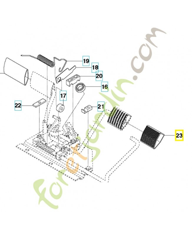  Caoutchouc de pédale 586966401. Pièce de rechange Husqvarna 