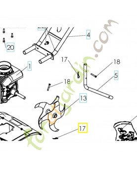 Goupille 519651220. Pièce de rechange Husqvarna
