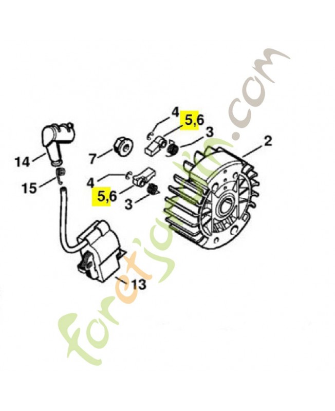 Cliquet (ergost.)Stihl réf 1123-195-7202- Pièce détachée Stihl / Vicking