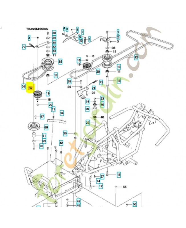 Courroie husqvarna 589533301. Pièce détachée Husqvarna