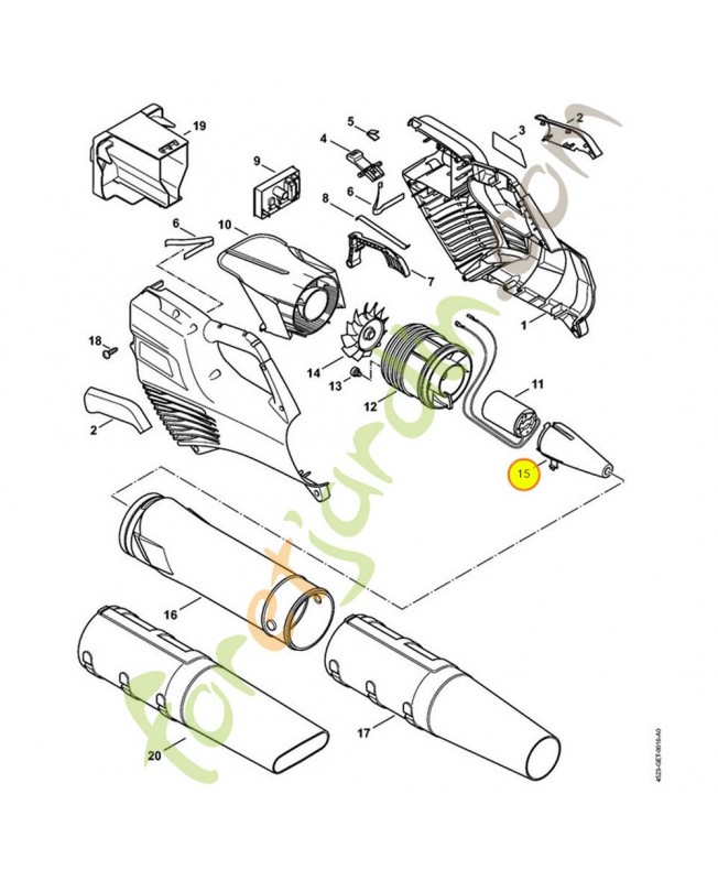 Cone de sortie 4866-761-0300. Pièce détachée Stihl / Vicking