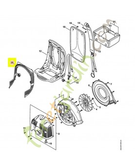 Grille de protection 4244-706-8003. Pièce de rechange Sithl / Vicking