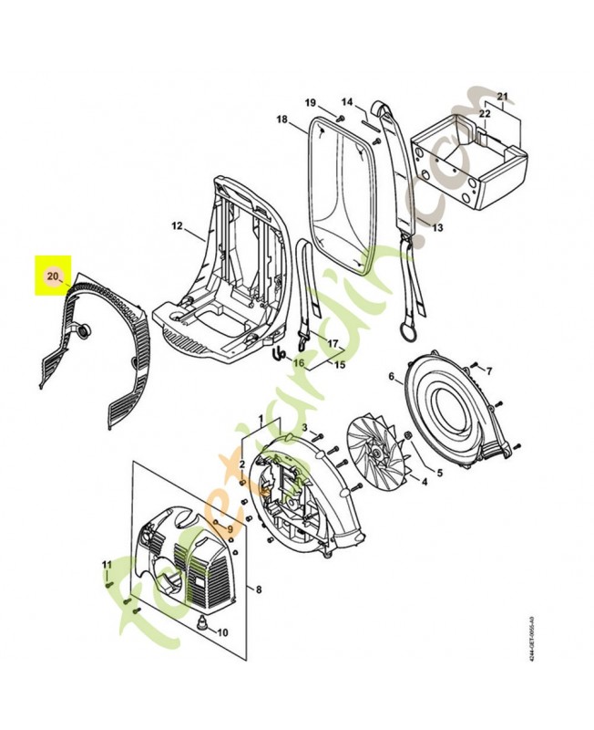 Grille de protection 4244-706-8003. Pièce de rechange Sithl / Vicking