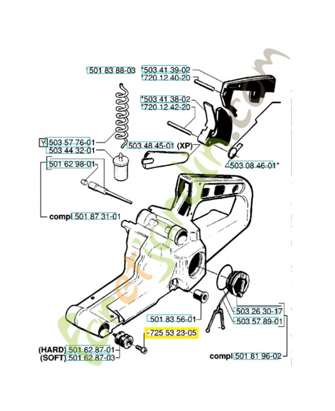 Vis 725532305. Pièce de rechange Husqvarna