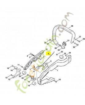 Câble de commande des gaz 1120-180-1100. Pièce détachée Stihl