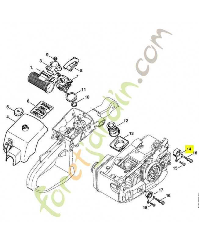 Butoir annulaire 1129-790-9900. Pièce détachée Stihl 