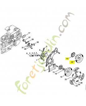 Pignon profile 3/8p 7 dts 1129-640-2050. Pièce détachée Stihl / Vicking