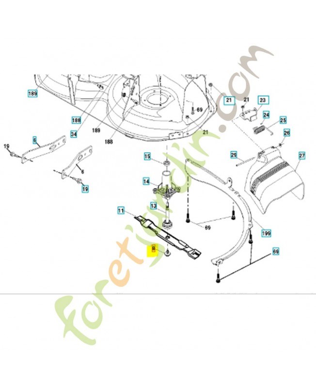 Vis de lame 532193003. Pièce de rechange Husqvarna