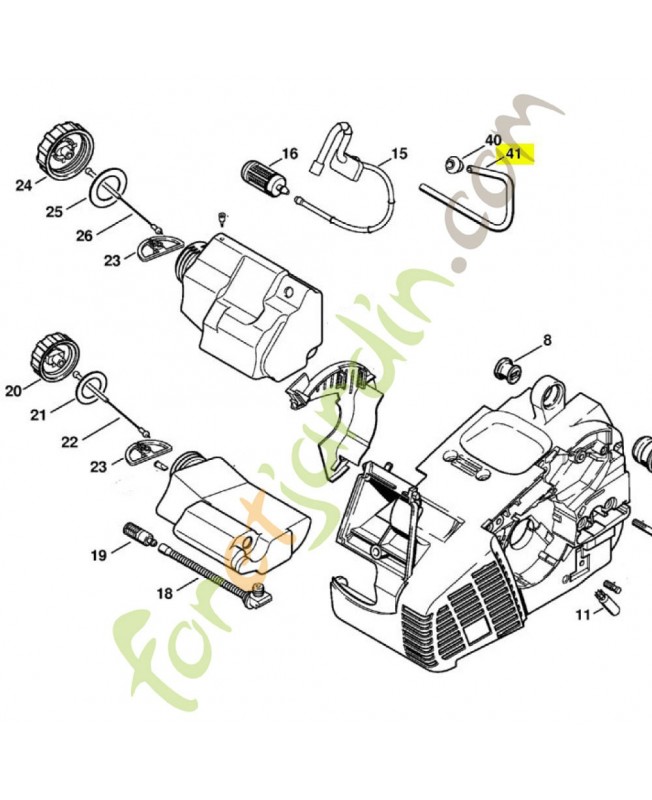 Tuyau 325mm 4205-141-8601. Pièce détachée Stihl / Vicking