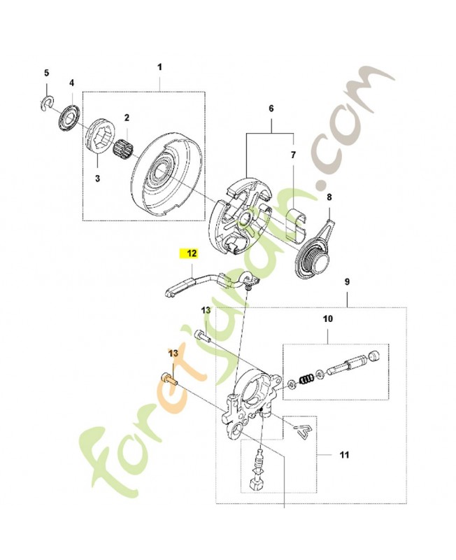 Tuyau de pression d'huile 576987402. Pièce détachée Husqvarna