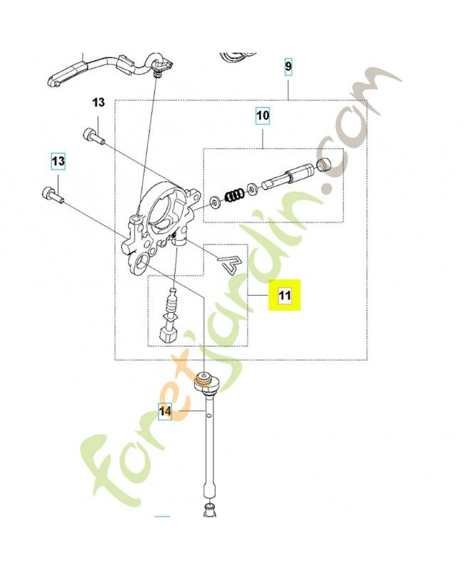 POMPE À HUILE 590120101. Pièce détachée Husqvarna