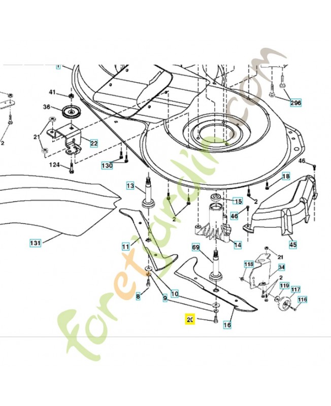 Vis de lame droite 583117001 husqvarna