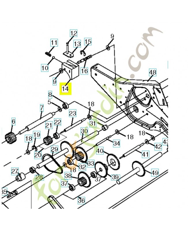 Fourchette 532008353. Pièce de rechange Husqvarna