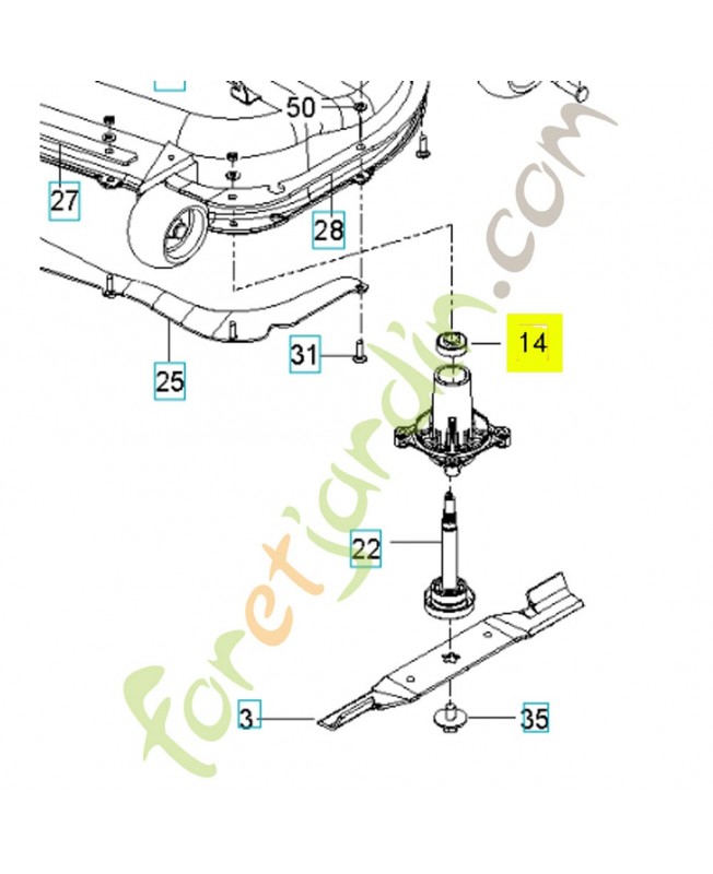 Roulement de palier 532110485. Pièce de rechange Husqvarna Roulement de palier 532110485. Pièce de rechange Husqvarna