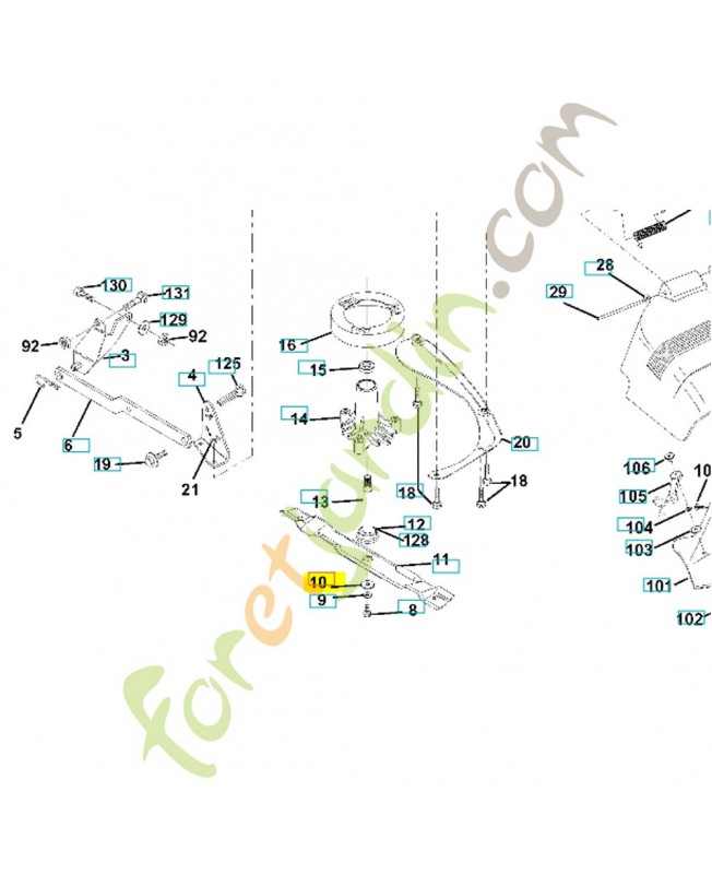 Rondelle traitee de lame 532140296. Pièce de rechange Husqvarna