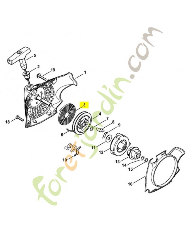 Ressort rappel ergo 1123-190-0600. Pièce détachée Stihl / Vicking