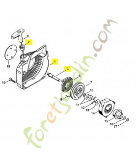 Carter de ventilateur 1123-080-1815. Pièce détachée Stihl / Vicking