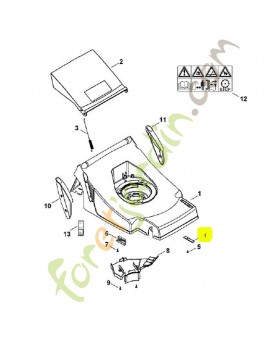 Tôle d’arrêt 6336-703-9500 . Pièce de rechange Sithl / Vicking