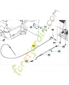 CÂBLE COMPLET 506952502. Pièce de rechange Husqvarna