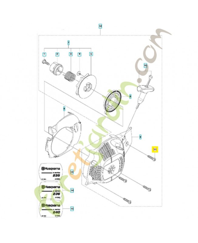 Vis 530016432. Pièce de rechange Husqvarna